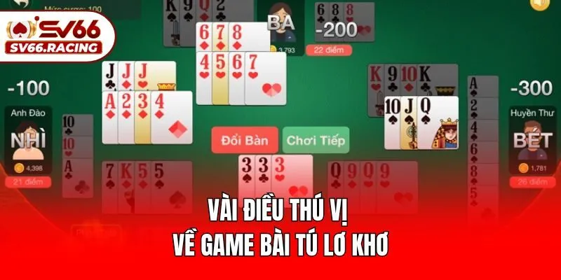 Cách Chơi Tú Lơ Khơ Chuẩn Cùng Mẹo Cực Hay Từ Cao Thủ SV66 2 Vài điều thú vị về game bài tú lơ khơ